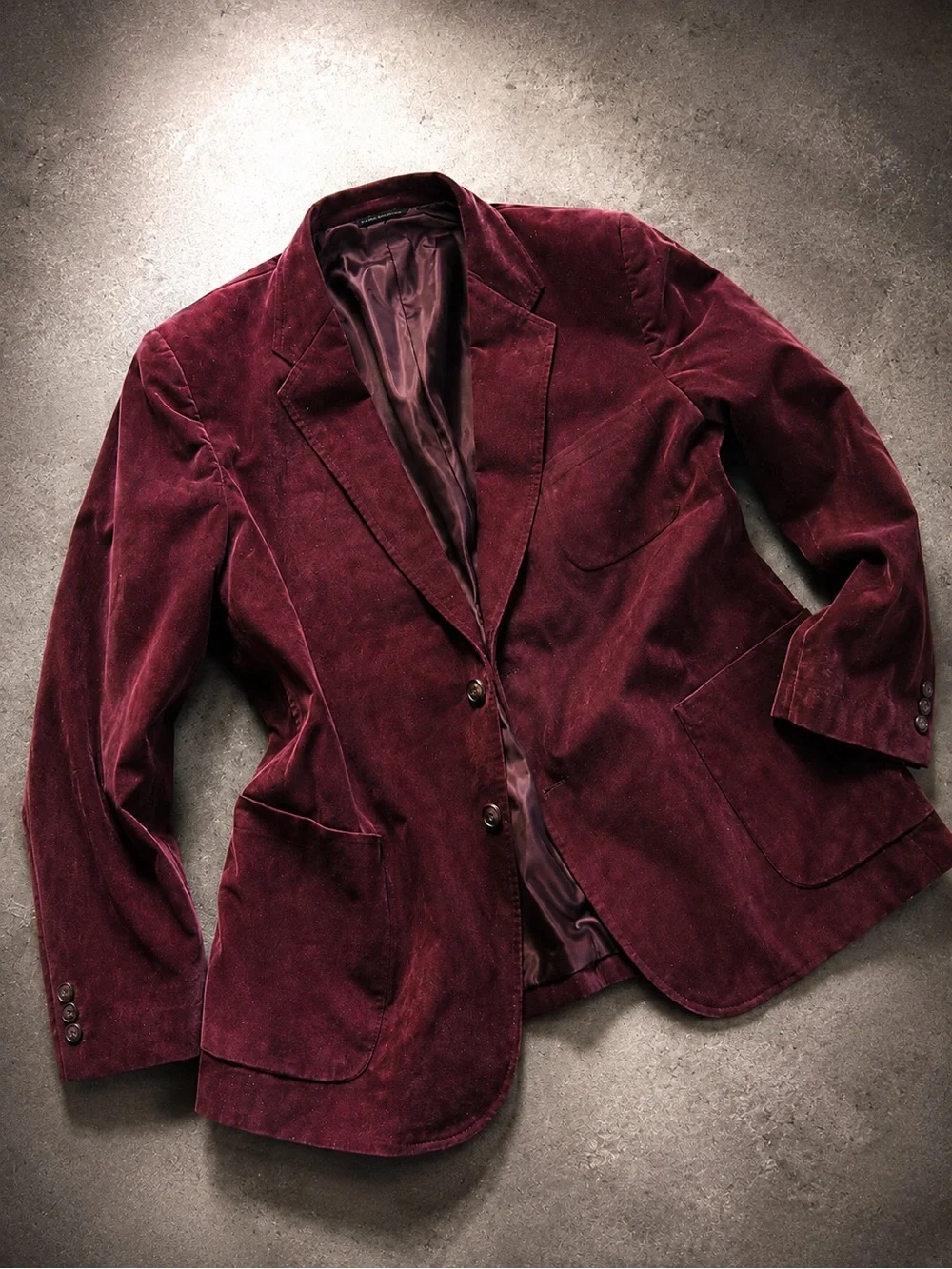 Vintage 1970 Doncaster Rothchilds Ultrasuede Burgundy Men's Blazer Sport Coat XL